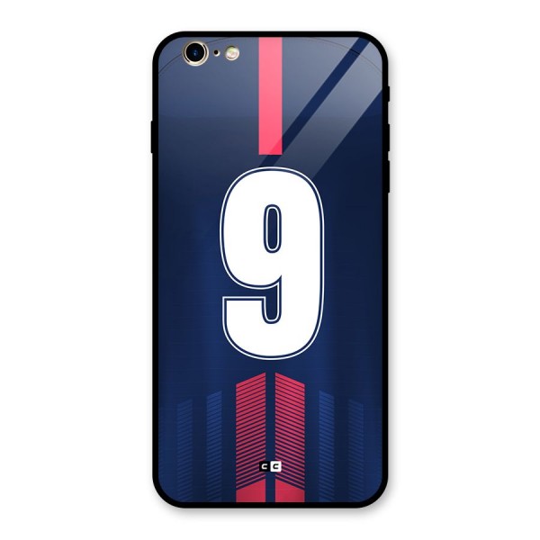 Jersy No 9 Glass Back Case for iPhone 6 Plus 6S Plus