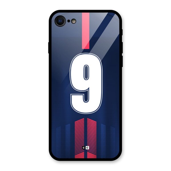 Jersy No 9 Glass Back Case for iPhone 8