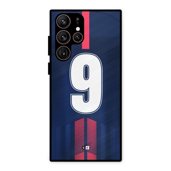 Jersy No 9 Metal Back Case for Galaxy S22 Ultra 5G