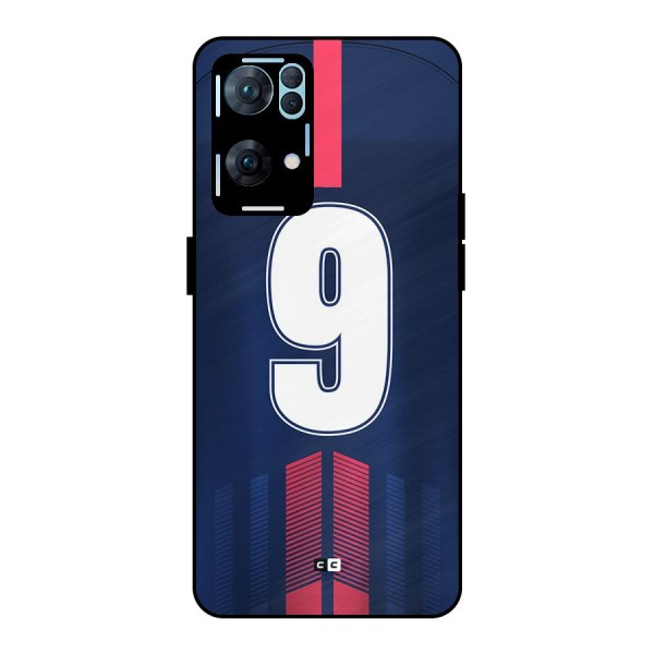 Jersy No 9 Metal Back Case for Oppo Reno7 Pro 5G