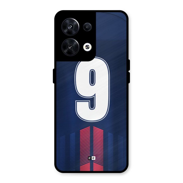 Jersy No 9 Metal Back Case for Oppo Reno8 5G