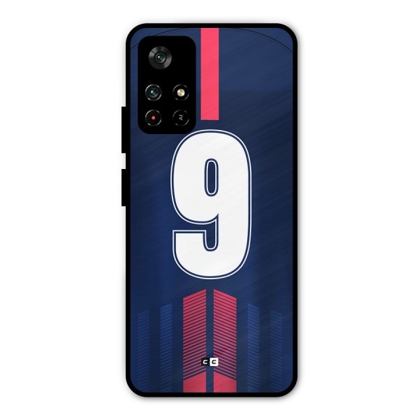 Jersy No 9 Metal Back Case for Poco M4 Pro 5G