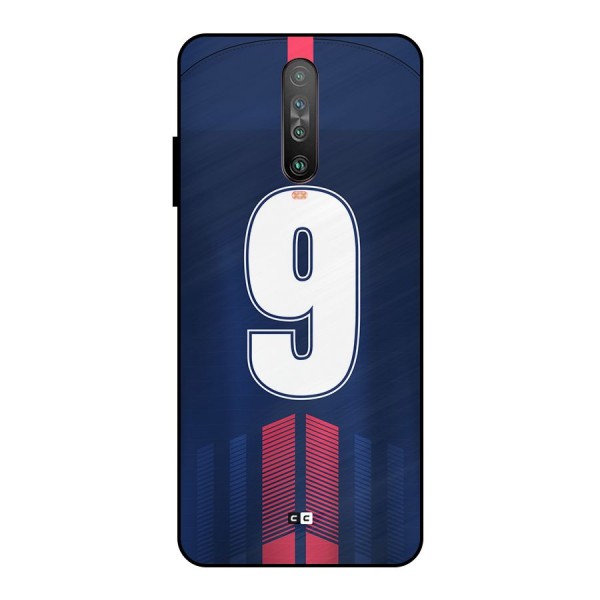 Jersy No 9 Metal Back Case for Poco X2