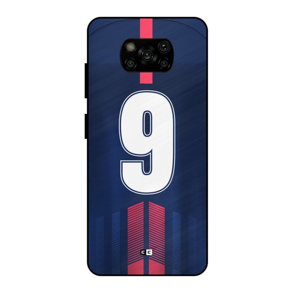 Jersy No 9 Metal Back Case for Poco X3