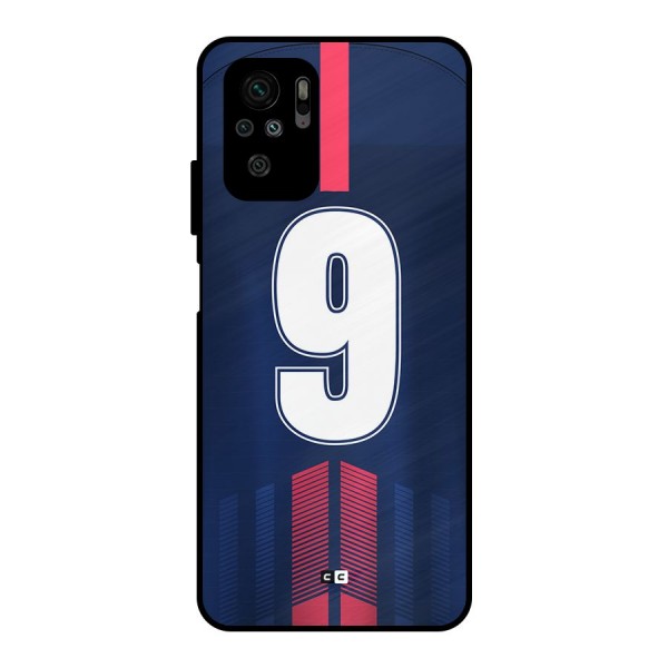 Jersy No 9 Metal Back Case for Redmi Note 10