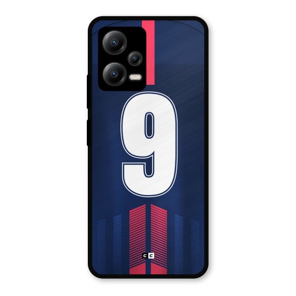 Jersy No 9 Metal Back Case for Redmi Note 12 5G
