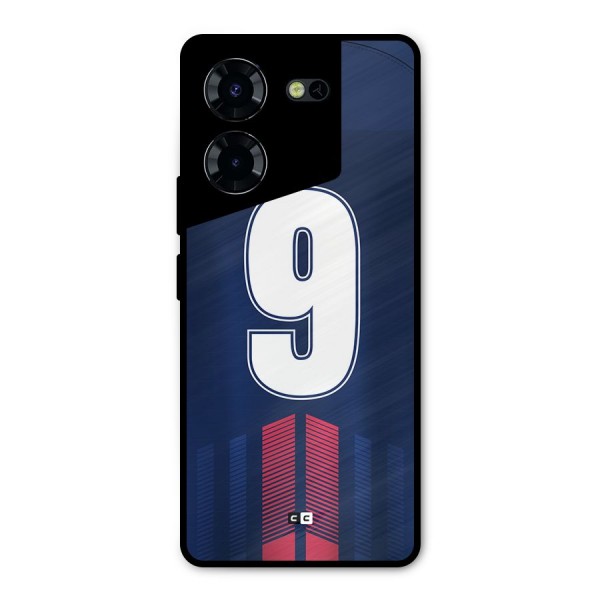 Jersy No 9 Metal Back Case for Tecno Pova 5 Pro 5G