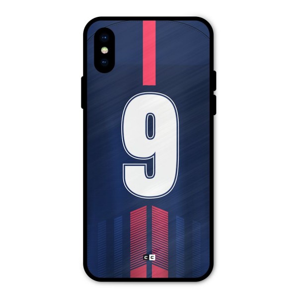 Jersy No 9 Metal Back Case for iPhone X