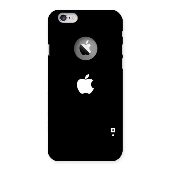 Jet Black Apple Special Back Case for iPhone 6 Logo Cut