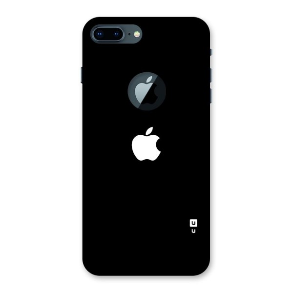 Jet Black Apple Special Back Case for iPhone 7 Plus Logo Cut