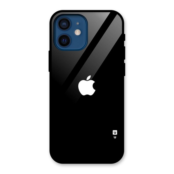 Jet Black Apple Special Glass Back Case for iPhone 12 Mini
