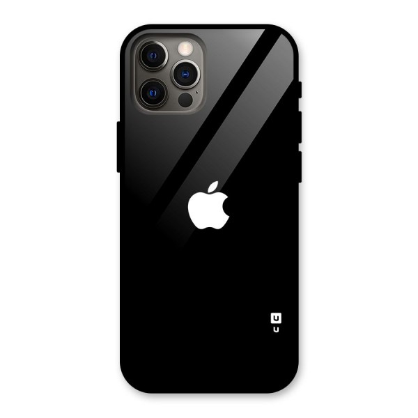 Jet Black Apple Special Glass Back Case for iPhone 12 Pro
