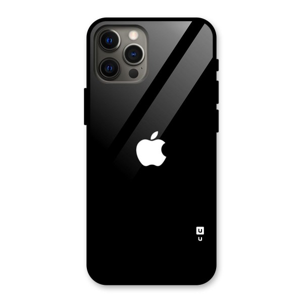 Jet Black Apple Special Glass Back Case for iPhone 12 Pro Max