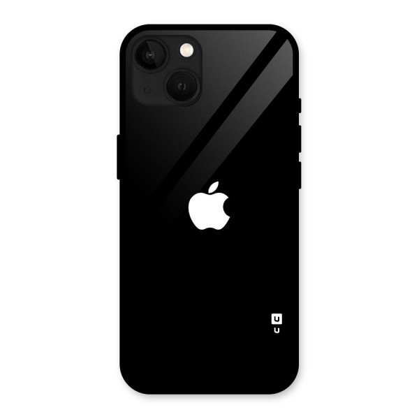 Jet Black Apple Special Glass Back Case for iPhone 13