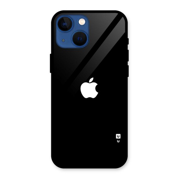 Jet Black Apple Special Glass Back Case for iPhone 13 Mini
