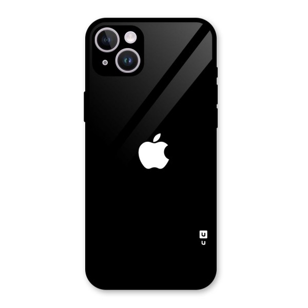 Jet Black Apple Special Glass Back Case for iPhone 14 Plus