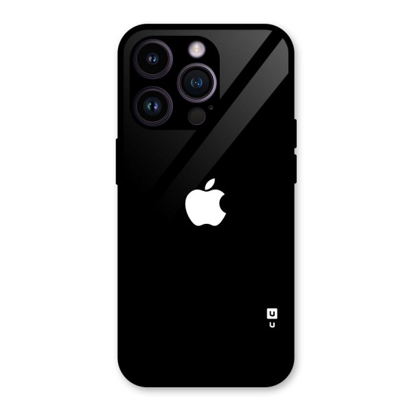 Jet Black Apple Special Glass Back Case for iPhone 14 Pro