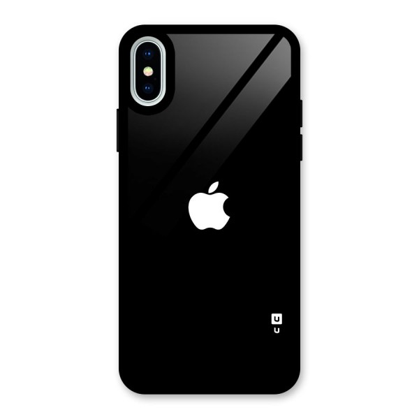 Jet Black Apple Special Glass Back Case for iPhone X