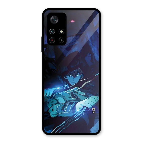 Jinwoo Fighting Mode Glass Back Case for Poco M4 Pro 5G