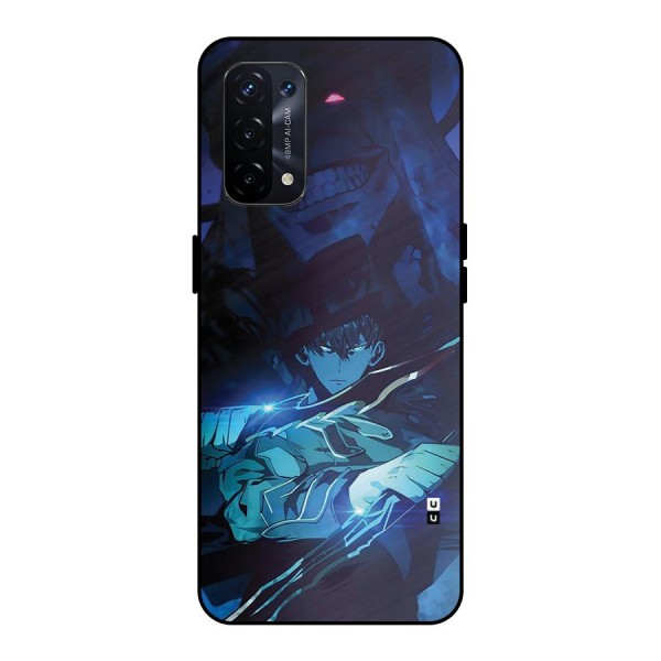 Jinwoo Fighting Mode Metal Back Case for Oppo A74 5G