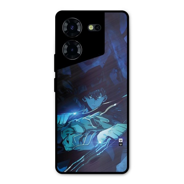 Jinwoo Fighting Mode Metal Back Case for Tecno Pova 5 Pro 5G