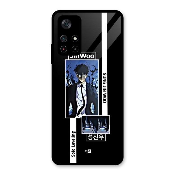 Jinwoo Sung In A Battle Form Glass Back Case for Poco M4 Pro 5G