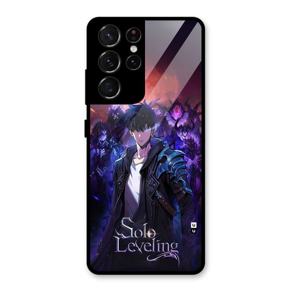 Jinwoo With Knights Glass Back Case for Galaxy S21 Ultra 5G