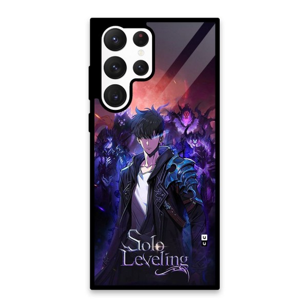 Jinwoo With Knights Glass Back Case for Galaxy S22 Ultra 5G