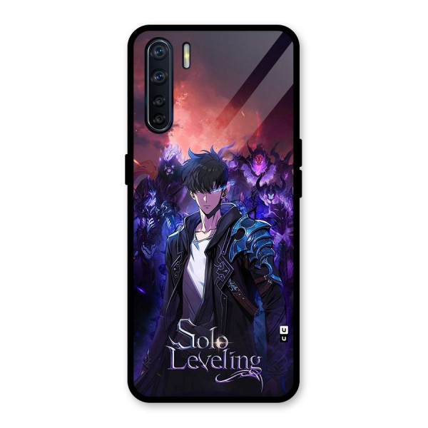 Jinwoo With Knights Glass Back Case for Oppo F15