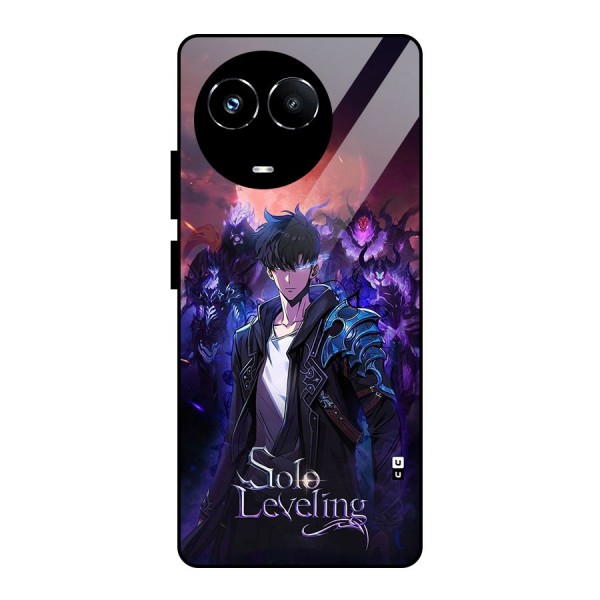 Jinwoo With Knights Glass Back Case for Realme 11X