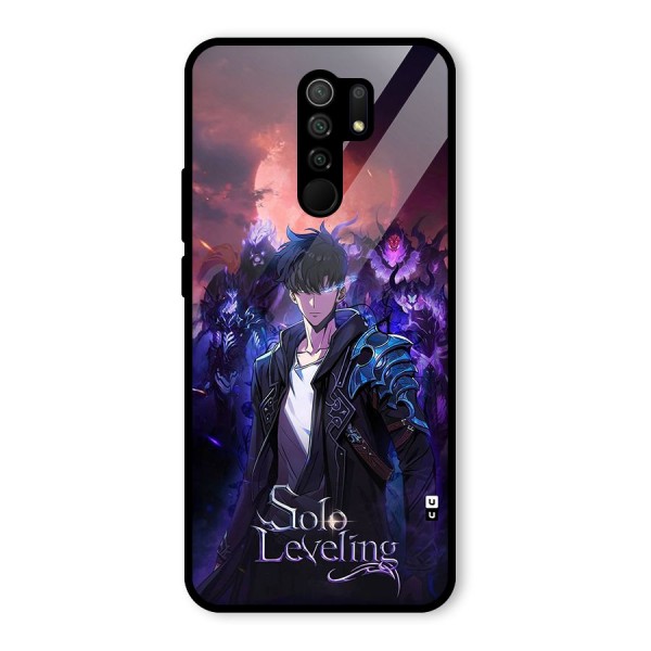 Jinwoo With Knights Glass Back Case for Redmi 9 Prime