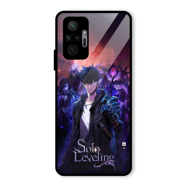 Jinwoo With Knights Glass Back Case for Redmi Note 10 Pro