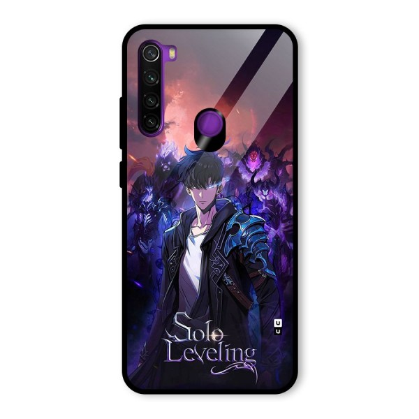 Jinwoo With Knights Glass Back Case for Redmi Note 8
