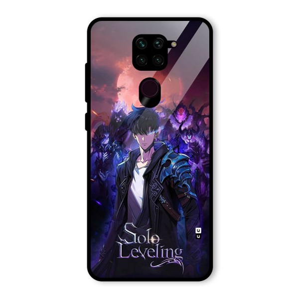 Jinwoo With Knights Glass Back Case for Redmi Note 9