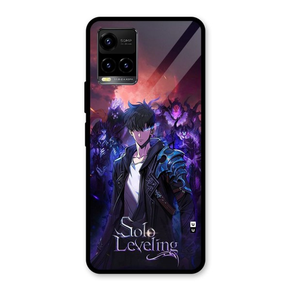 Jinwoo With Knights Glass Back Case for Vivo Y21G