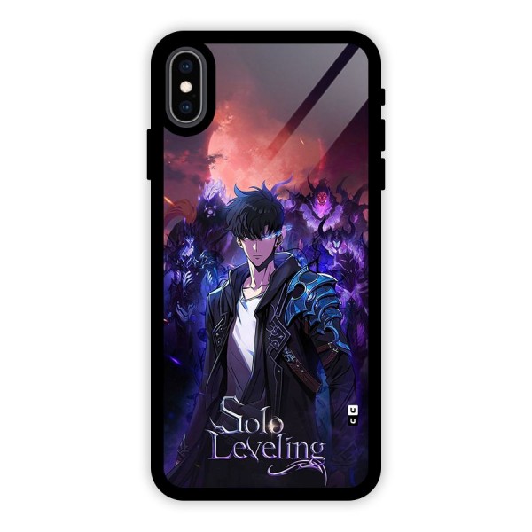 Jinwoo With Knights Glass Back Case for iPhone XS Max