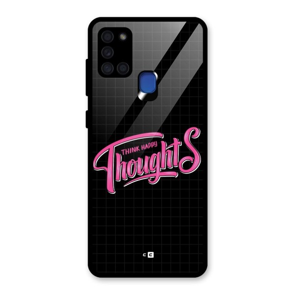 Joyful Thoughts Glass Back Case for Galaxy A21s