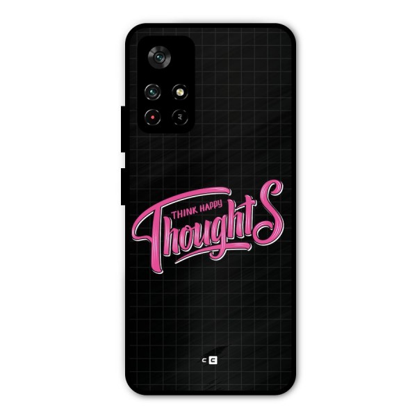 Joyful Thoughts Metal Back Case for Poco M4 Pro 5G