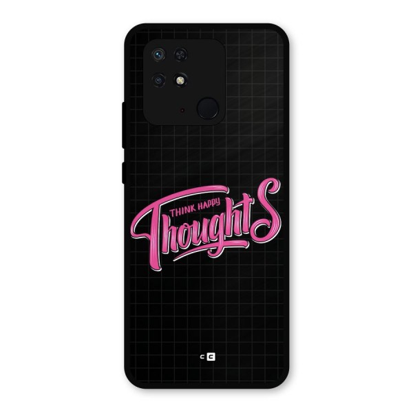 Joyful Thoughts Metal Back Case for Redmi 10 Power