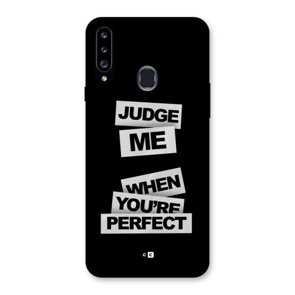 Judge Me When Back Case for Galaxy A20s