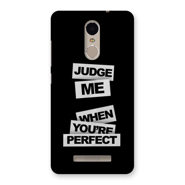 Judge Me When Back Case for Redmi Note 3