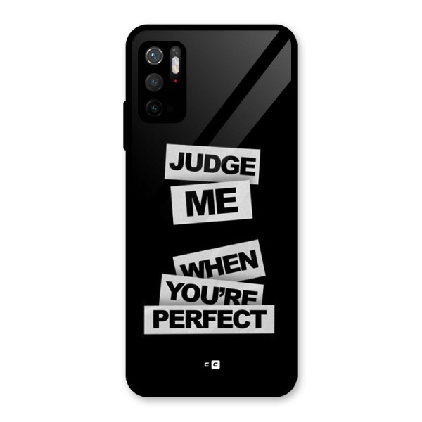 Judge Me When Glass Back Case for Poco M3 Pro 5G