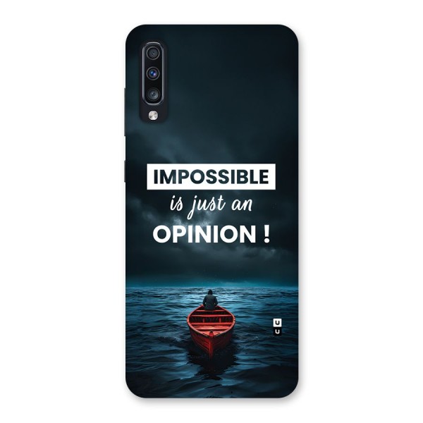 Just An Opinion Back Case for Galaxy A70