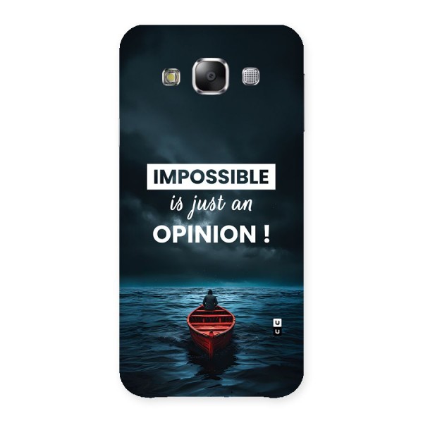 Just An Opinion Back Case for Galaxy E5