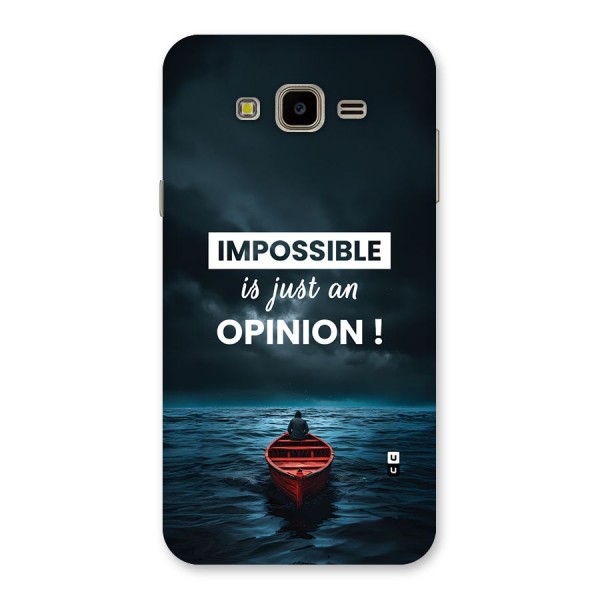 Just An Opinion Back Case for Galaxy J7 Nxt
