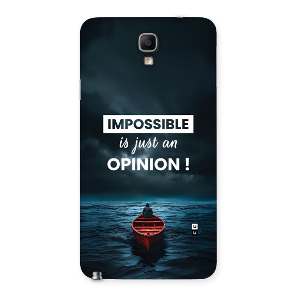 Just An Opinion Back Case for Galaxy Note 3 Neo