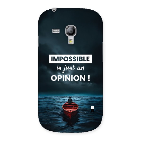 Just An Opinion Back Case for Galaxy S3 Mini