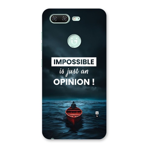 Just An Opinion Back Case for Gionee S10