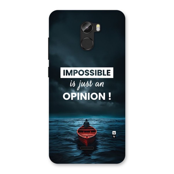 Just An Opinion Back Case for Gionee X1