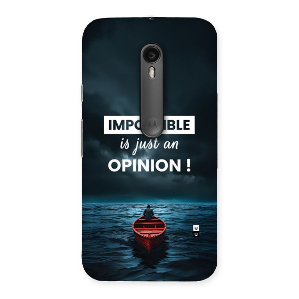 Just An Opinion Back Case for Moto G3